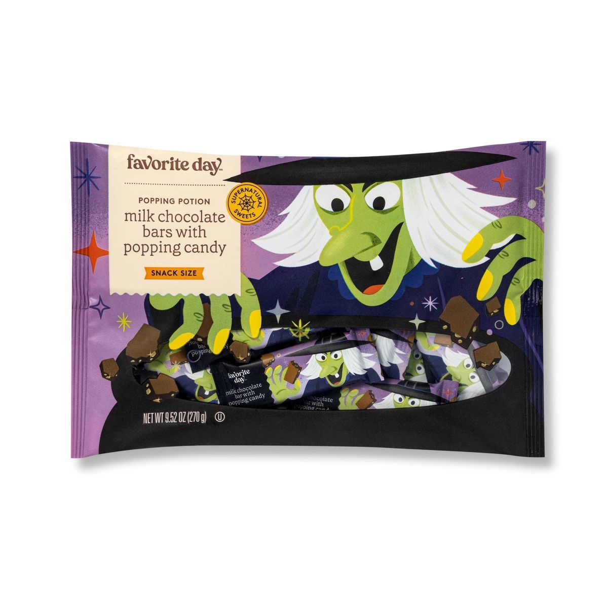 Halloween Milk Chocolate Bars with Popping Candy - 9.52oz - Favorite Day™ | Target