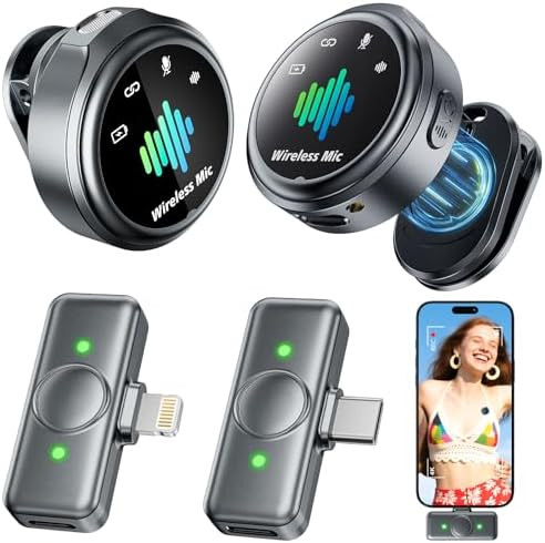 LID LIRDDY Mini Microphone for iPhone: 2PCS Wireless Lavalier Microphone for Android - Noise Canc... | Amazon (US)