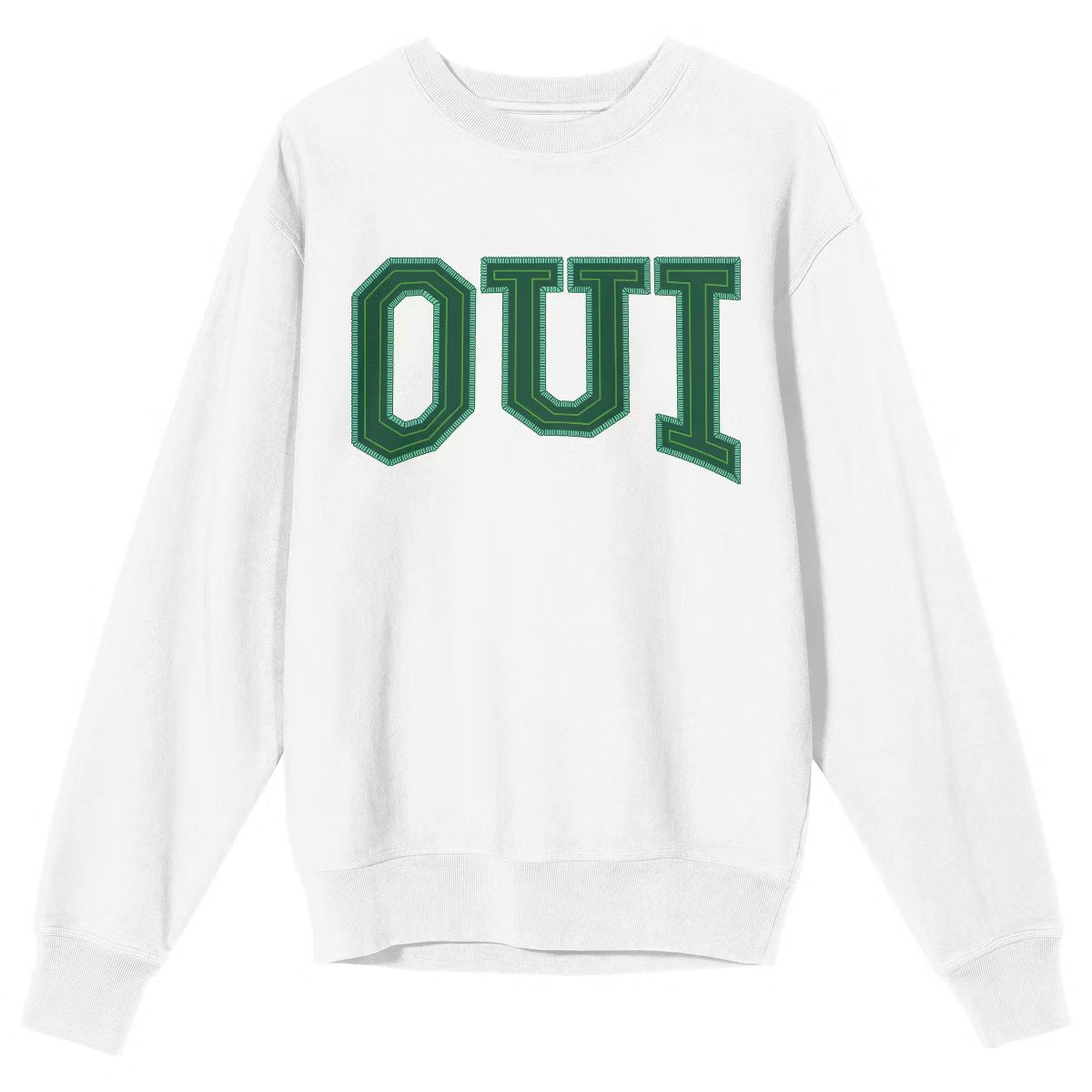 French "Oui" Adult White Crew Neck Sweatshirt | Target