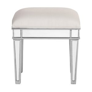 Elegant Lighting Chamberlan Mirrored Dressing Stool | Cymax