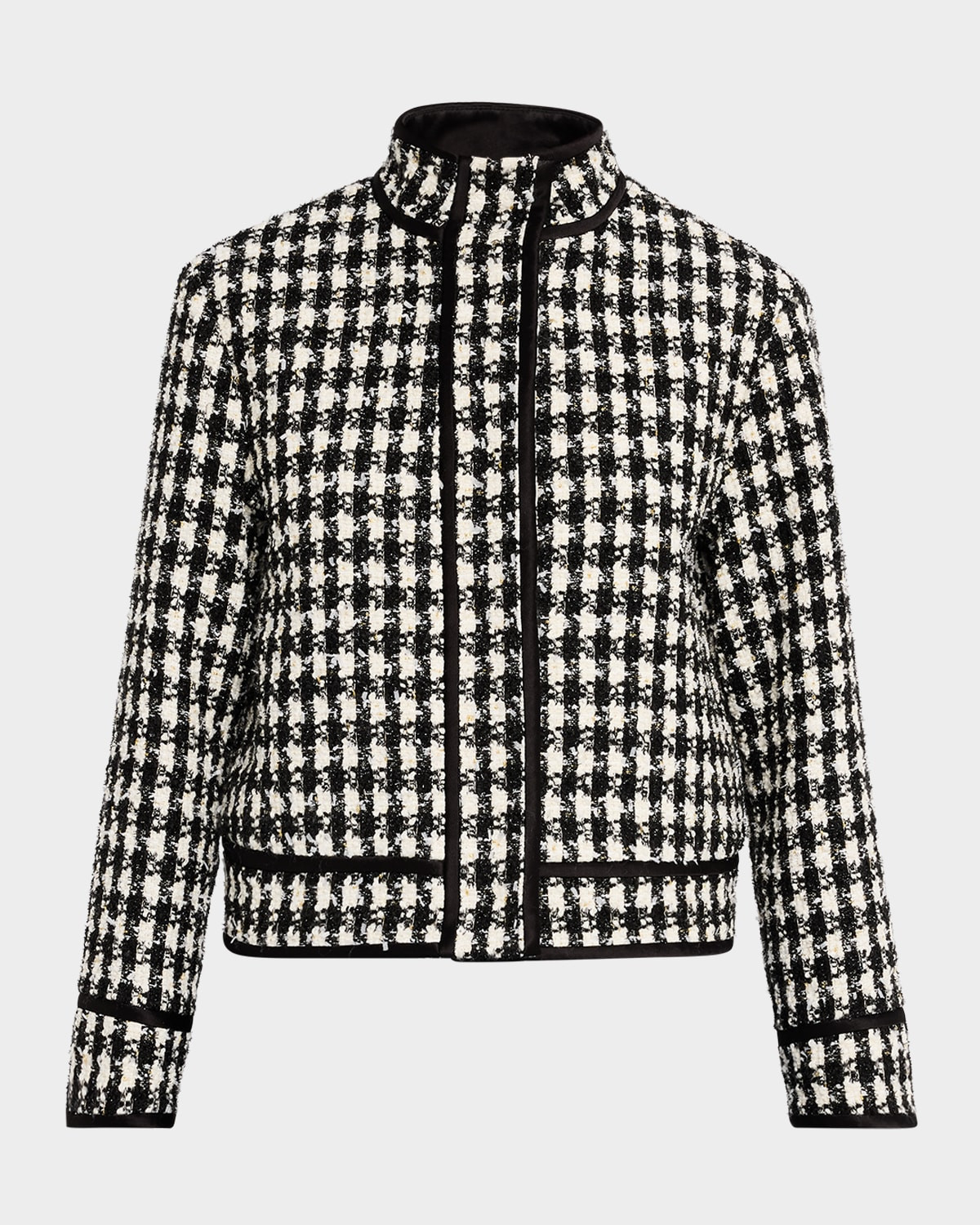 Corwin Wool-Blend Houndstooth Jacket | Neiman Marcus