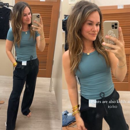 . Y’all I LOVE these tops I bought all of them. Detailing, fit and quality feel so high end. Ribbed material with a flattering fit and such gorgeous colors. I stuck with my normal small  ✨ 
.
#kohls #kohlsfinds #loungewear #loungesets #loungeset #casualstyle #casualoutfit #matchingset 

#LTKsalealert #LTKfitness #LTKfindsunder50