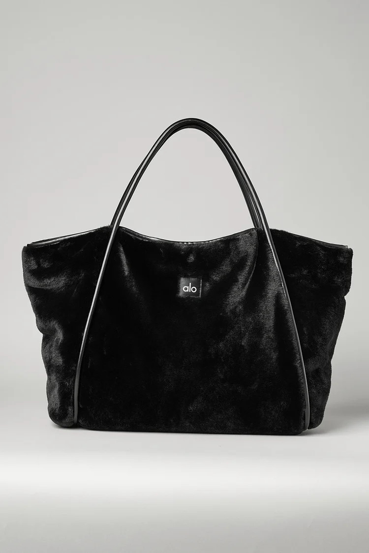Faux Fur Tote Bag - Black | Alo Yoga (US)