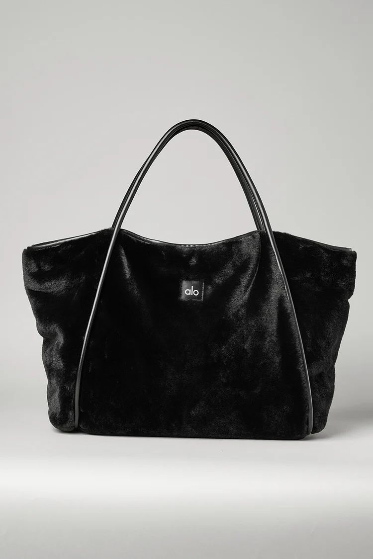 Faux Fur Tote Bag - Black | Alo Yoga