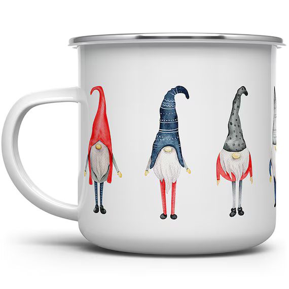 Gnome Coffee Mug, Gnome Camp Cup, Scandinavian Gnome Mug, Winter Holiday Christmas Mug, Swedish N... | Etsy (US)