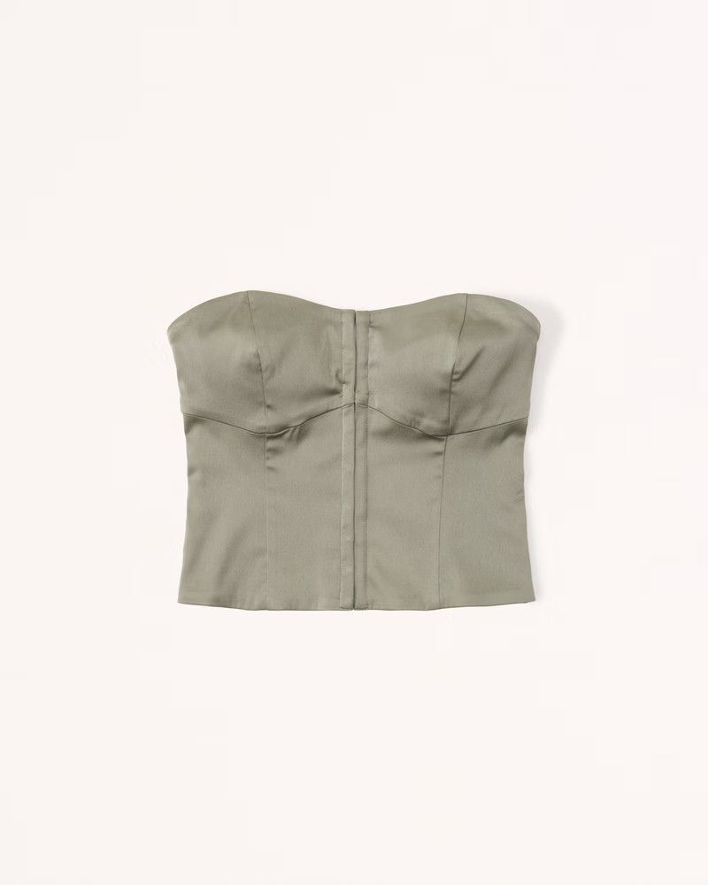 Women's Strapless Hook-and-Eye Corset Top | Women's Tops | Abercrombie.com | Abercrombie & Fitch (US)