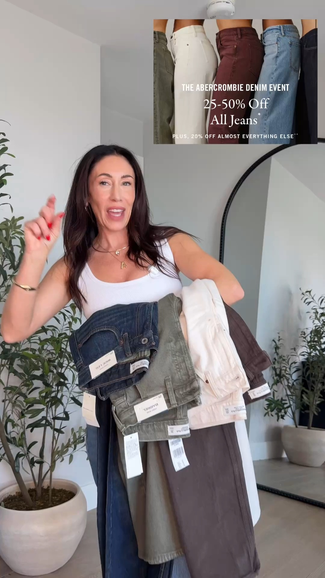@abercrombie Denim Event 25-50% off and stackable code: DenimAF

#LTKSaleAlert #LTKSeasonal #LTKgrwm