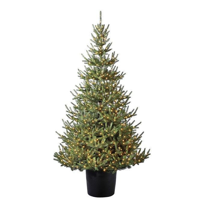 Holiday Living 7-ft Pre-Lit Traditional Artificial Christmas Tree with 900 Constant Warm White LE... | Lowe's