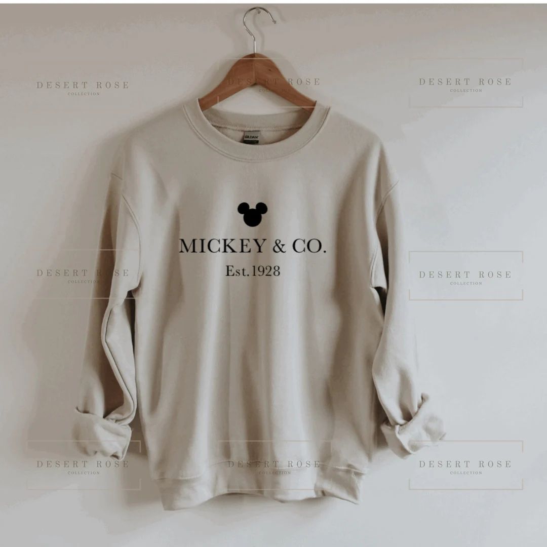 Mickey & Co Sweatshirt, Unisex Sweatshirt, Crewneck Sweatshirt, Disney Sweatshirts, Oversized Swe... | Etsy (US)