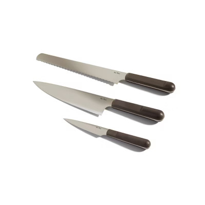 Our Place Knife Trio - Char: Stainless Steel Chef, Bread & Paring Knives, Full Tang, BPA-Free, Hand Wash, 3-Piece Set | Target