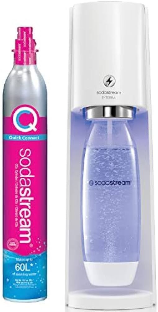 SodaStream E-TERRA Sparkling Water Maker (White) with CO2 and Carbonating Bottle | Amazon (US)