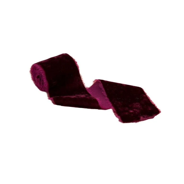 Burgundy Velvet Ribbon for Crafts - 2" x 1 Yard, 3 Rolls, Wedding, Reception, Bridal Shower, Embe... | Walmart (US)