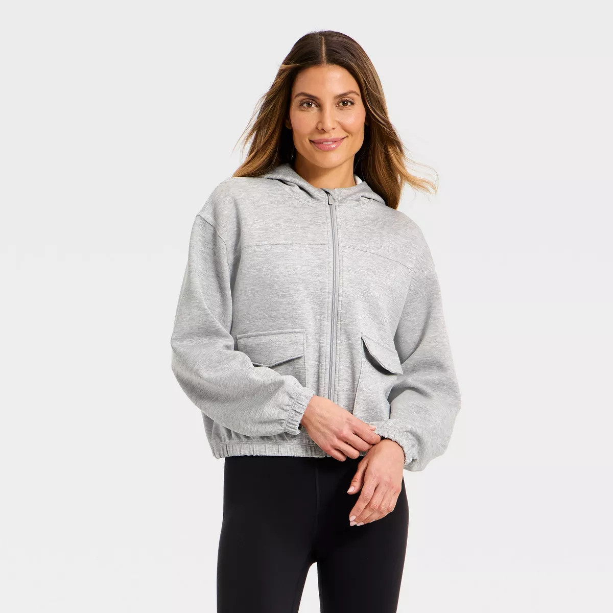 Women's Airy Sleek Full Zip Scuba Hooded Jacket - All in Motion™ | Target