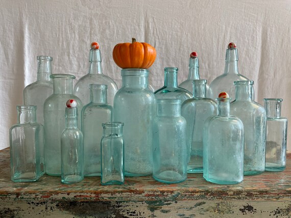 Antique Aqua Blue Bottles | Etsy | Etsy (US)