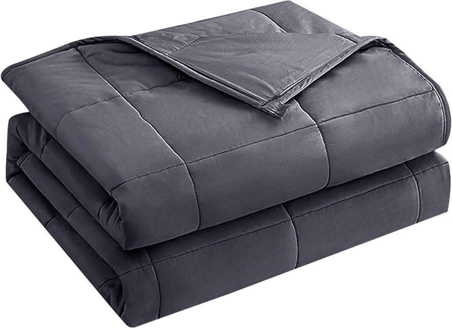 yescool Weighted Blanket for Adults (15 lbs, 48" x 72", Grey) Cooling Heavy Blanket for Sleeping ... | Amazon (US)