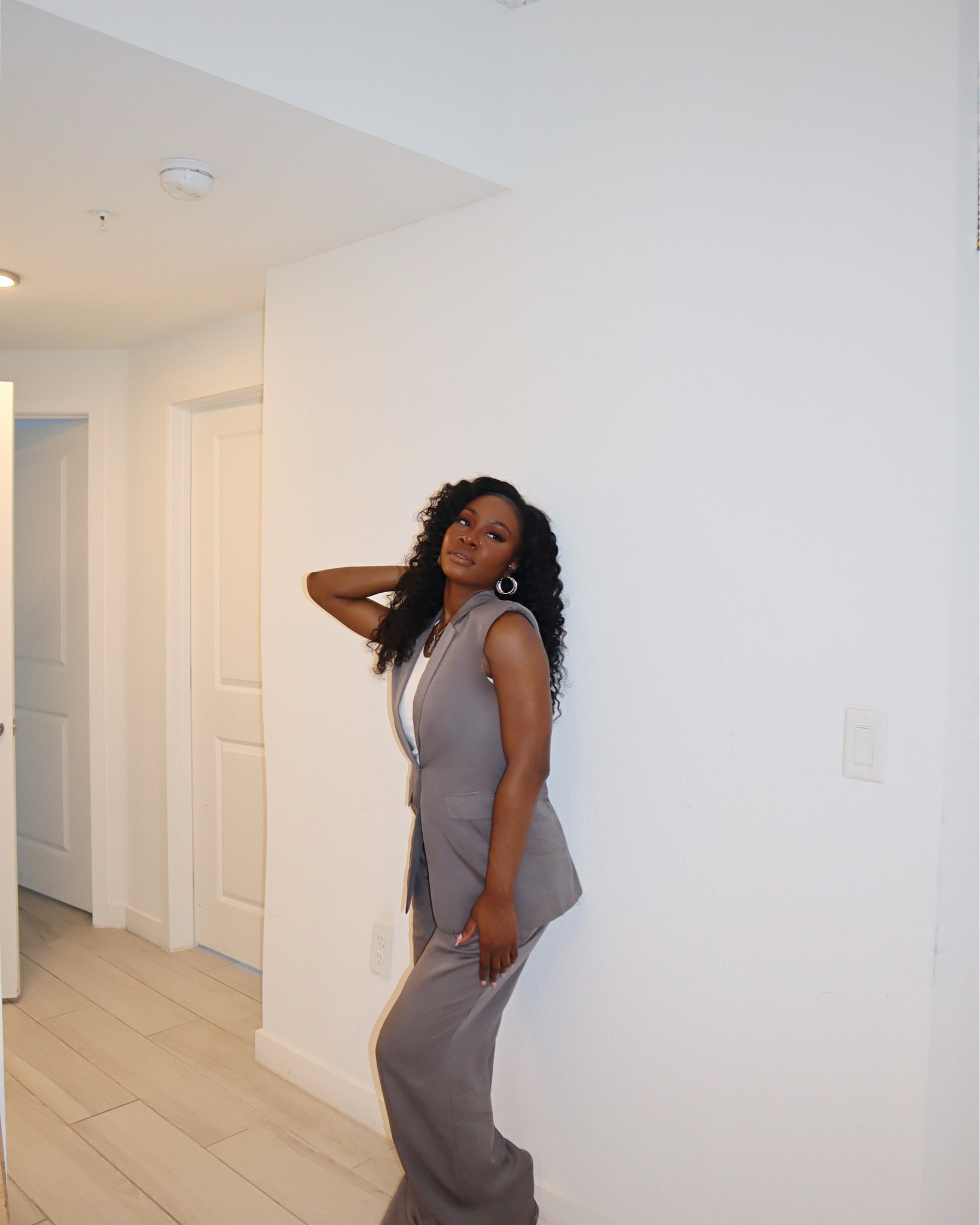 Entire set is from Fashion Nova 🤍 🩶 

#LTKMostLoved #LTKWorkwear #LTKFindsUnder100