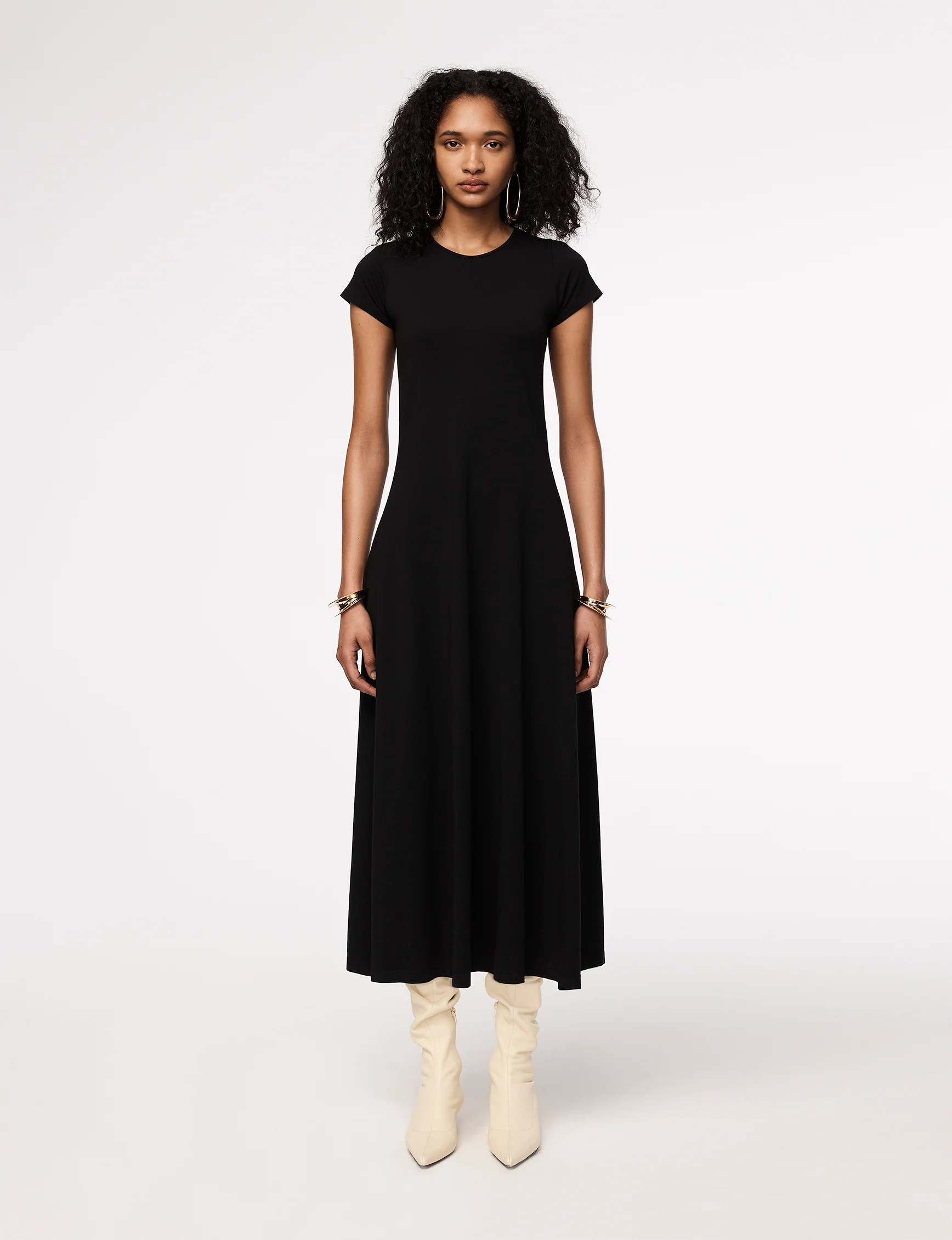 Fitted Tee Dress | Another Tomorrow | AnotherTomorrow