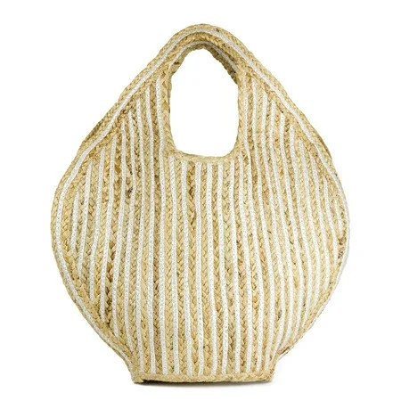 Magid Women s Stripe Jute Beach Tote Bag | Walmart (US)