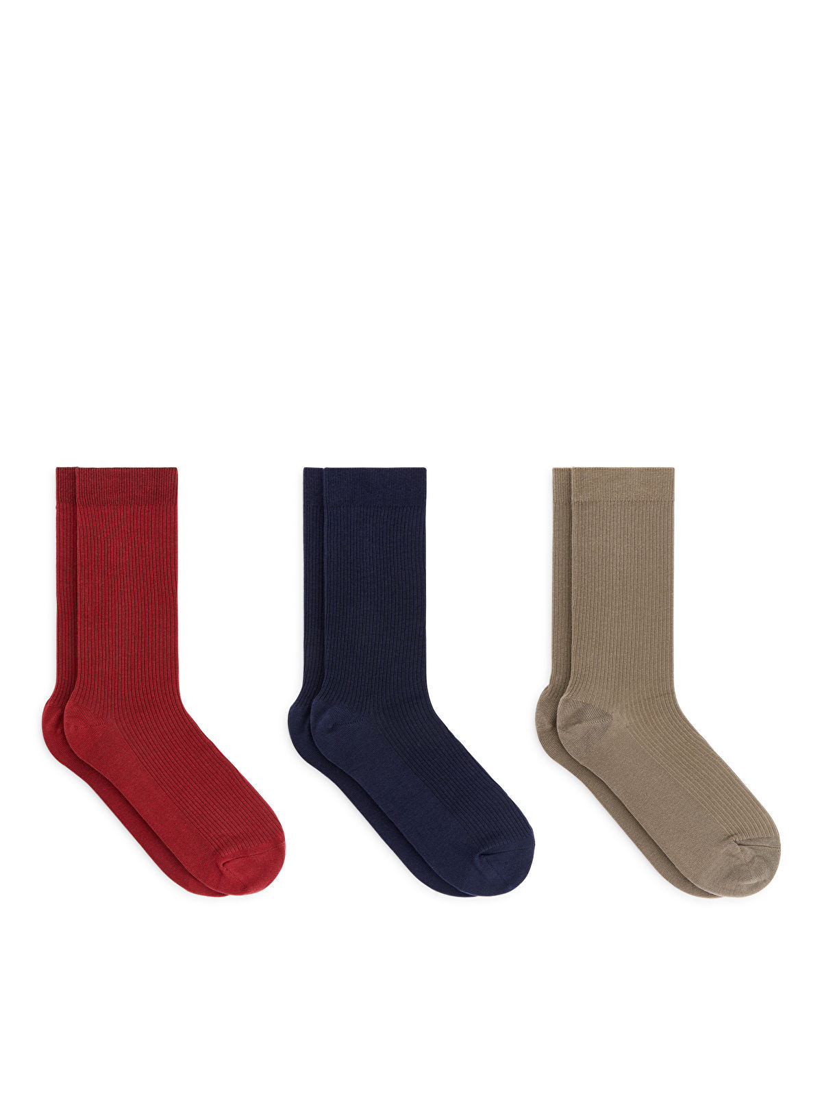 Cotton Rib Socks Set of 3 | ARKET (US&UK)
