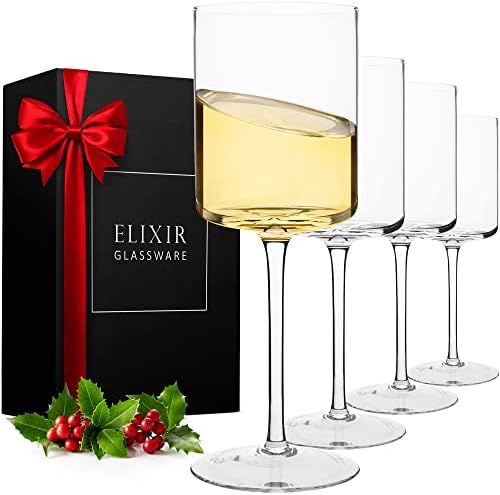Amazon.com | JoyJolt Claire 11.4oz White Wine Glass Set. White Wine Glasses Set of 2 Crystal Glas... | Amazon (US)