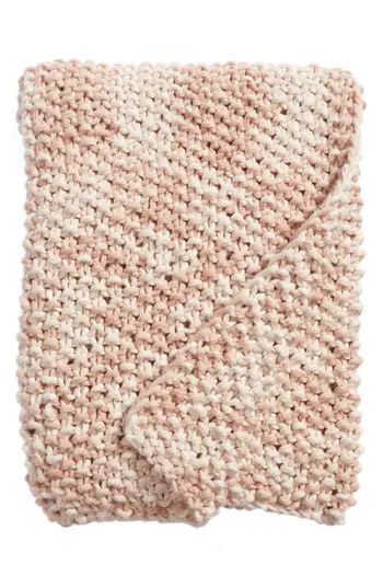 Nordstrom At Home Space Dye Knit Throw, Size One Size - Pink | Nordstrom