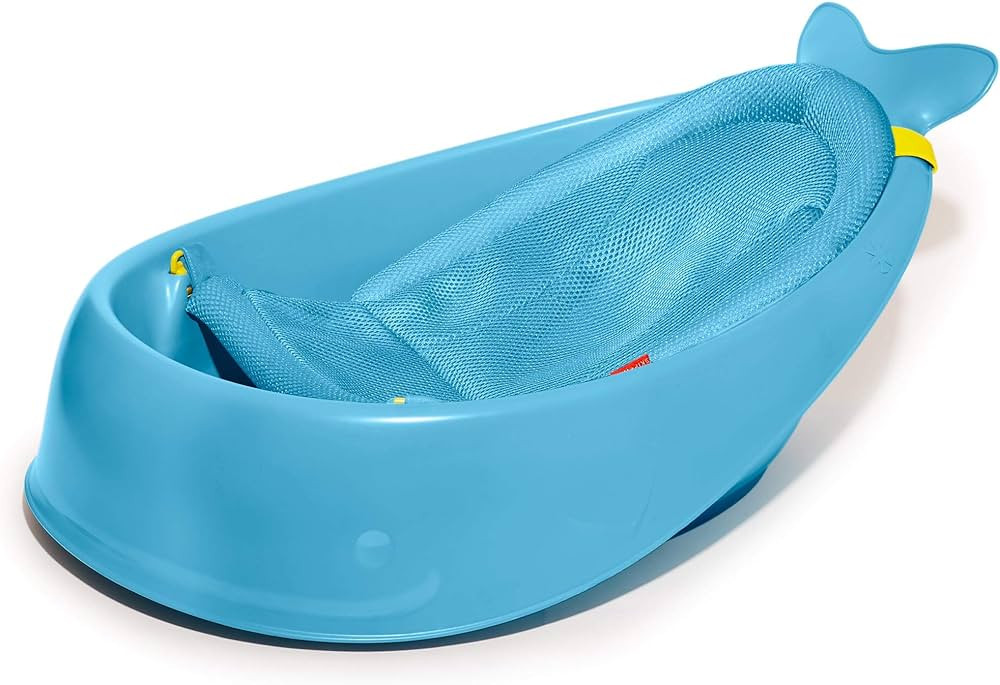 Skip Hop Baby Bath Tub, 3-Stage Smart Sling Tub, Moby, Blue | Amazon (US)