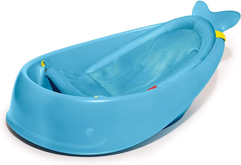Skip Hop Baby Bath Tub, 3-Stage Smart Sling Tub, Moby, Blue | Amazon (US)