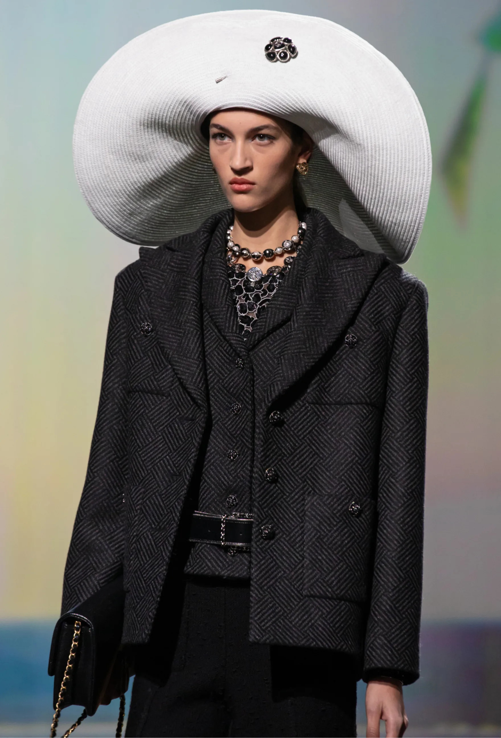 Vest - Wool tweed, black & gray — Fashion | CHANEL | Chanel, Inc. (US)