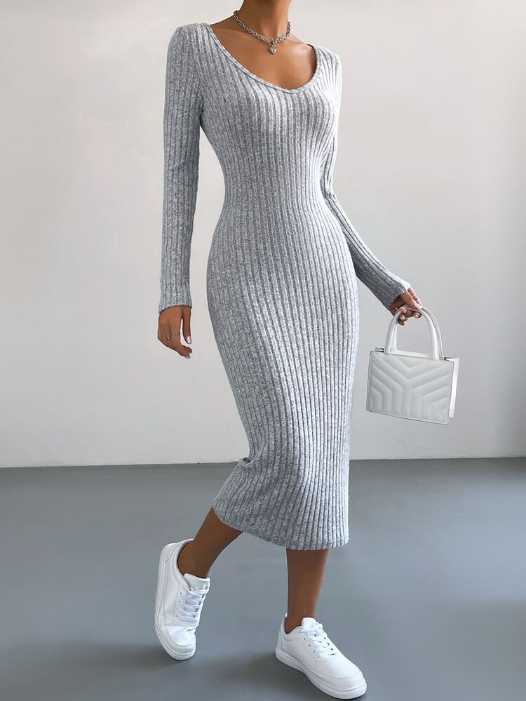 Ribbed Knit Bodycon Dress | SHEIN