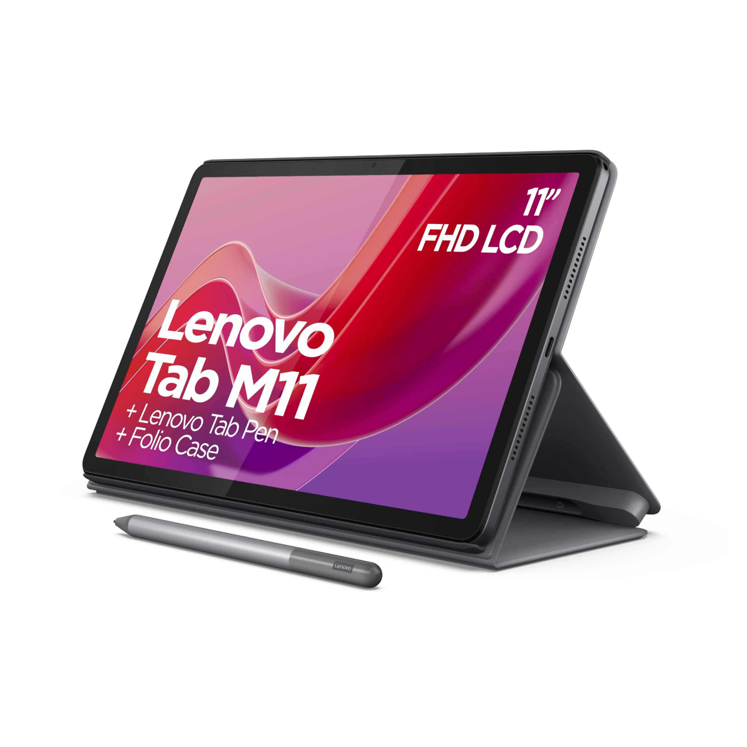 Lenovo Tab M11 Android Tablet | 11 Inch Full HD 1200p | 128 GB | Lenovo Tab Pen + Folio Case | Wi... | Amazon (UK)
