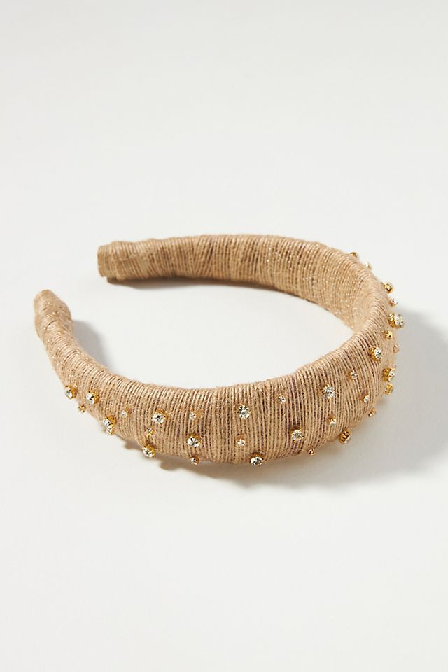 Puffy Jute Embellished Headband | Anthropologie (US)