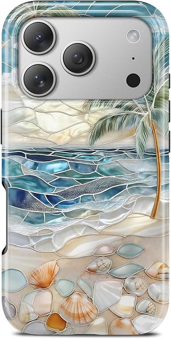 for iPhone 17 Pro Max Case, Beach Ocean Seashell Summer Tropical Phone Case, Compatible with Mags... | Amazon (US)