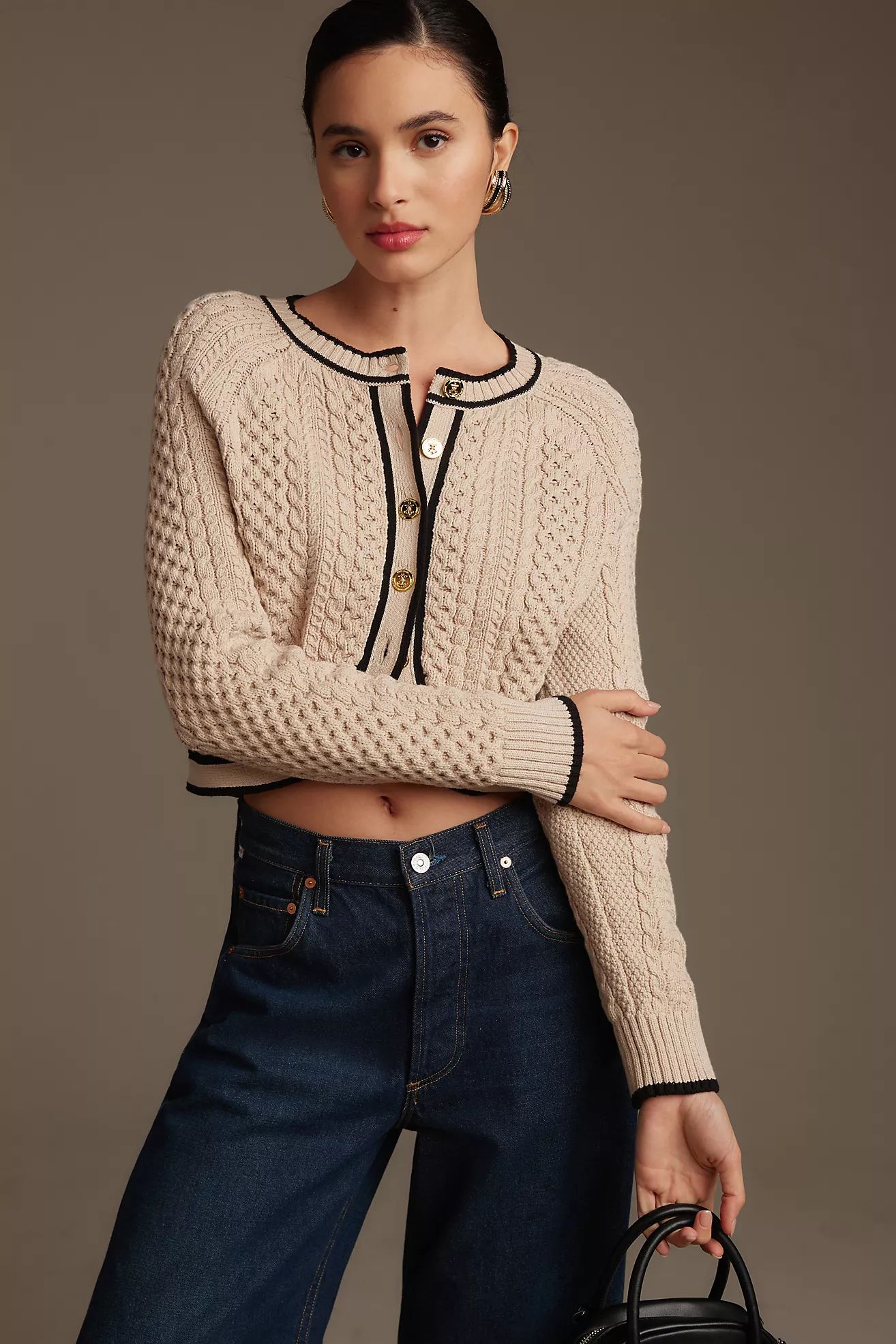 Mare Mare x Anthropologie Cable-Knit Cardigan Sweater | Anthropologie (US)