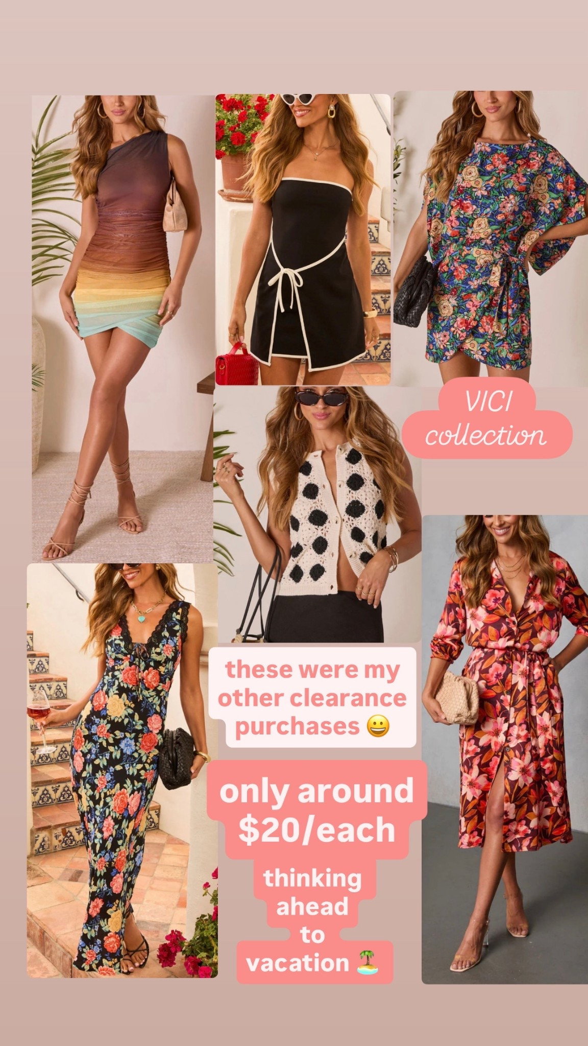 #vici big sale!! I scored 65% off all this! #resortwear #vacationoutfit 

#LTKFindsUnder50 #LTKPetite #LTKOver40