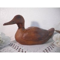 Vintage Carved Wood Duck Statue Wooden Man Cave Hunter Lake House Office Den Bed Living Room Home Decor Unique Christmas Birthday Gift Him | Etsy (US)