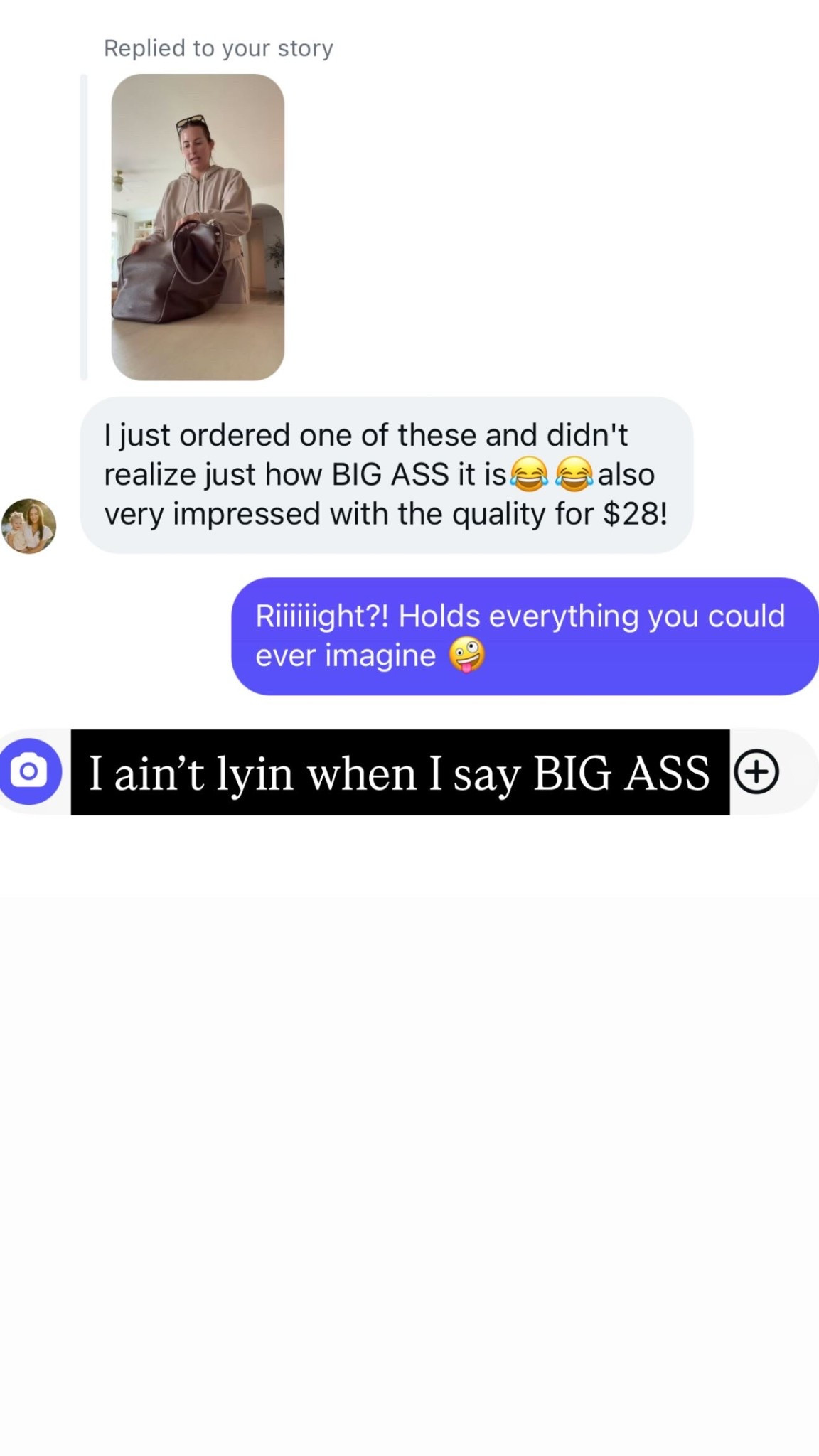 I ain’t lyin when I say BIG ASS