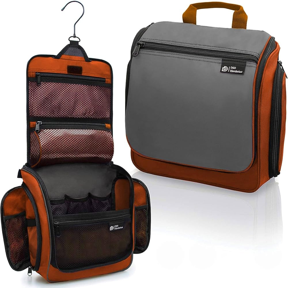 D&D Wanderlust D&D Hanging Travel Toiletry Bag for Men and Women \u2013 Cosmetics, Makeup and Toi... | Amazon (US)