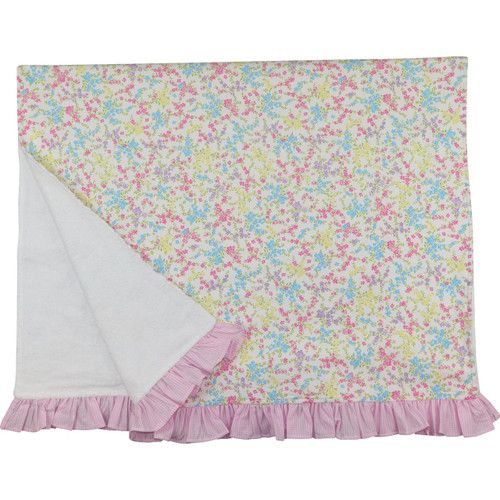 Pink Floral Ruffle Beach Towel | Cecil and Lou