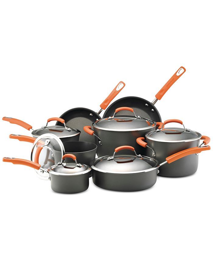 Rachael Ray Hard-Anodized Non-Stick 14-Pc. Cookware Set & Reviews - Cookware Sets - Macy's | Macys (US)