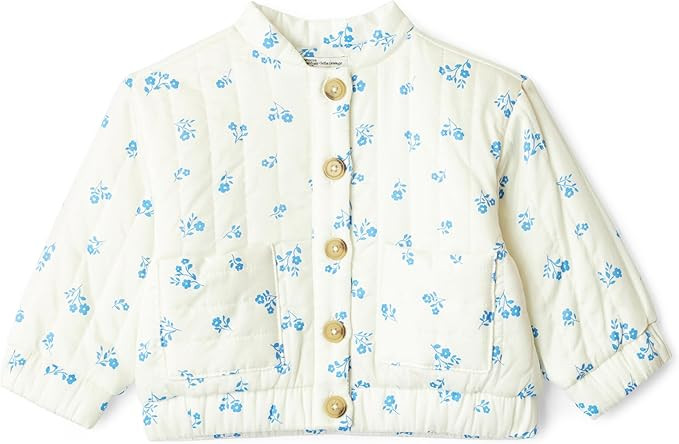 Amazon.com: Amazon Essentials x Sofia Grainge Baby Girls' Cotton Sateen Lightweight Printed Jacke... | Amazon (US)