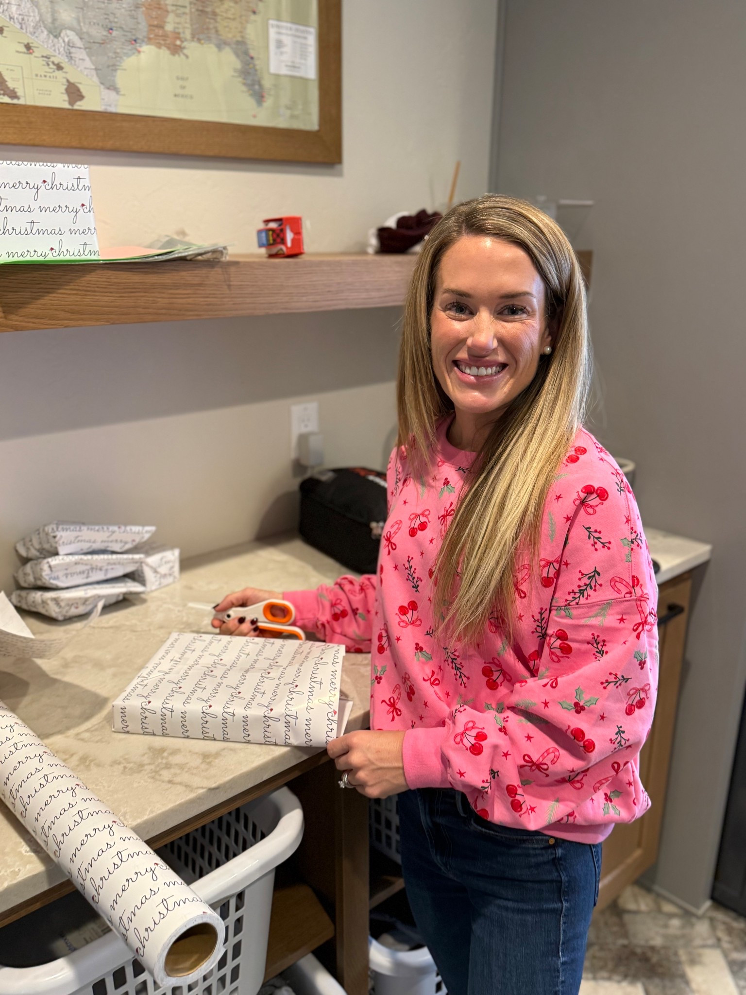 I can tell I’m getting older… wrapping on my laundry counter instead of the floor 🤪

#LTKmomlife #LTKootd #LTKHoliday