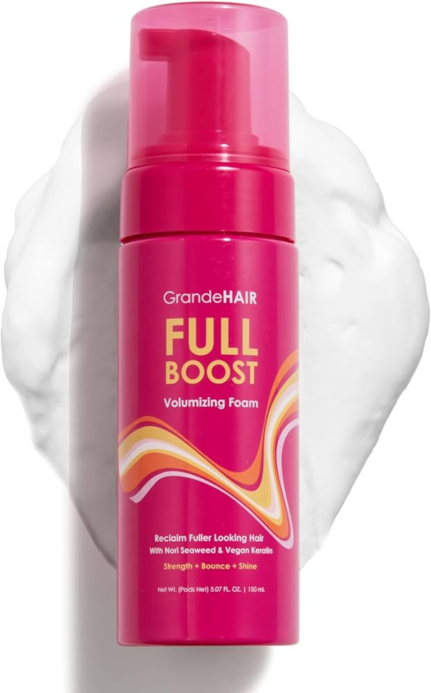 Grande Cosmetics Volumizing Hair Foam For Instant Volume, Body & Fuller Looking Hair, Hair Mousse... | Amazon (US)