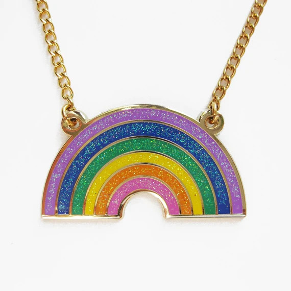 BOLD RAINBOW NECKLACE | Etsy (US)