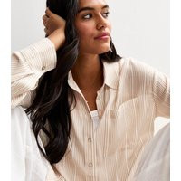 Women's Brown Striped Long Sleeve Shirt New Look | New Look (UK)