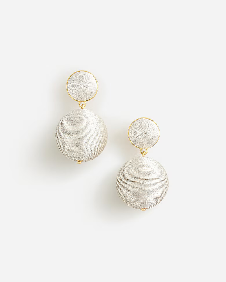 newWoven ball earrings$39.50Silver MirrorOne SizeSize & Fit Information  Add to Bag4 payments of ... | J. Crew US