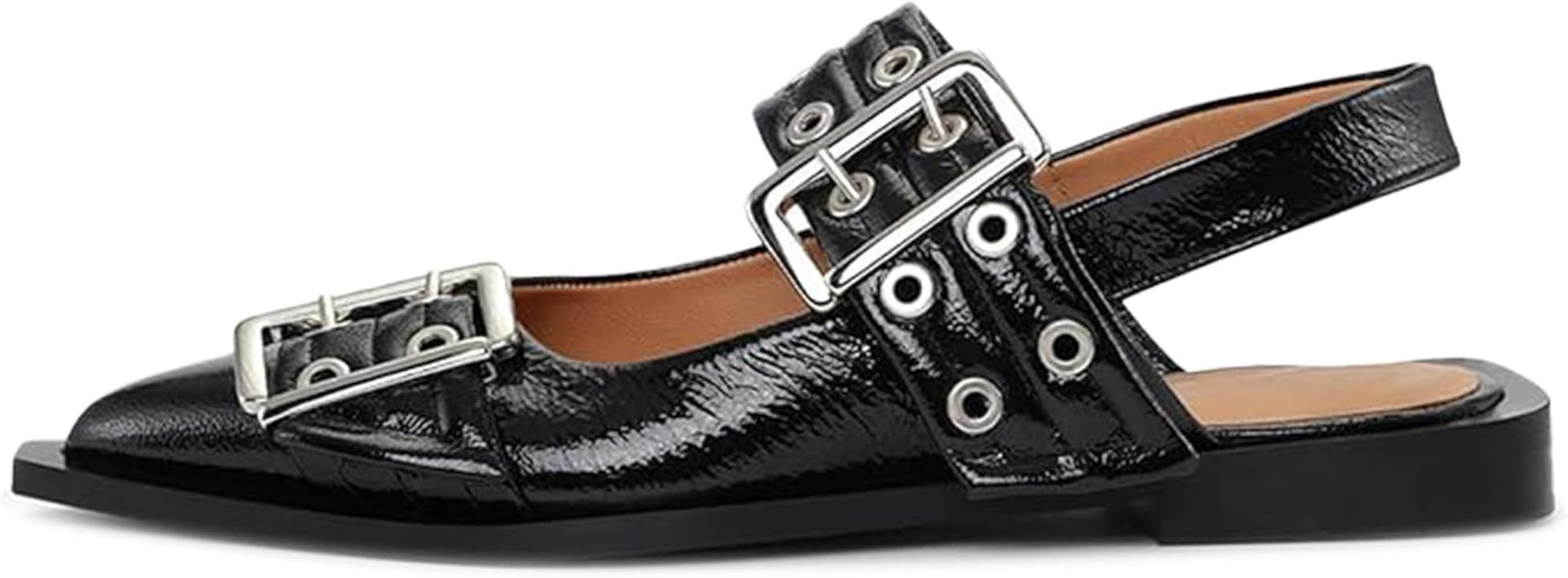 Mingkaigo Women Ballet Buckle Flats Pointed Toe Slingback Flat Casual Comfortable Ballerina Shoes | Amazon (US)