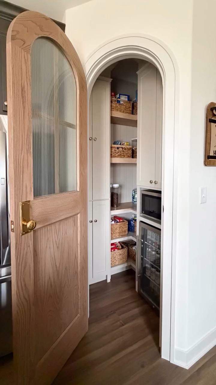 Wire shelves weren’t cutting it for us in our corner pantry. I much prefer closed storage for small appliances and cooking/baking supplies…but have some open storage for the snacks for the kids. 

This is what works for us and we are very happy with it! It may not be for you-that’s ok! 👍🏻 

Our *small* corner pantry is 4’x4’. We built these cabinets custom ourselves. 

#cornerpantry #smallpantry #pantryupgrade #customcabinets

#liketkit 

#LTKHome #LTKKids #LTKfoodie