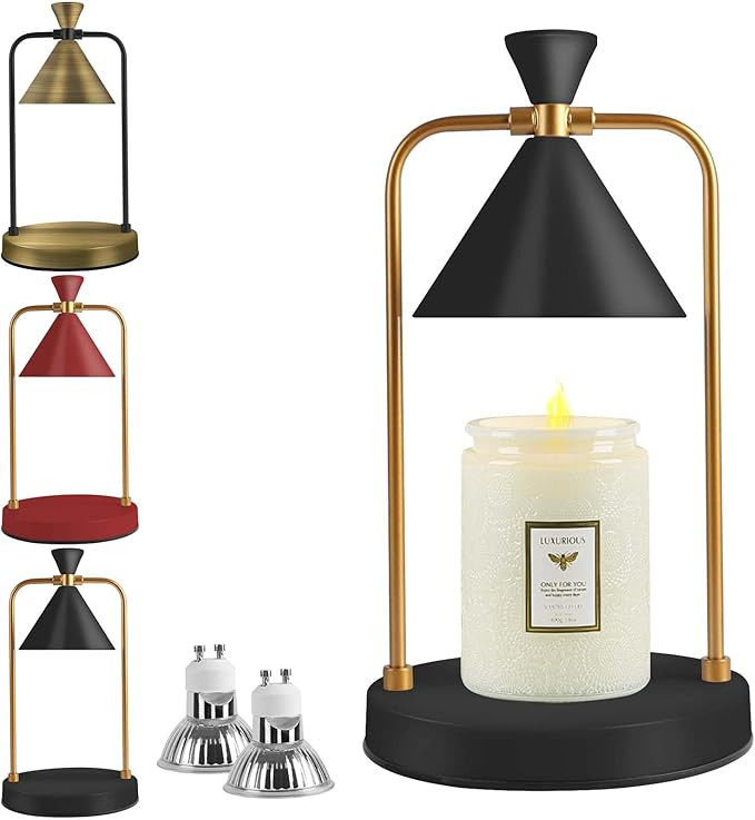 Candle Warmer Lamp with Timer, Adjustable Brightness Wax Warmer lamp, Compatible with Small and L... | Amazon (US)