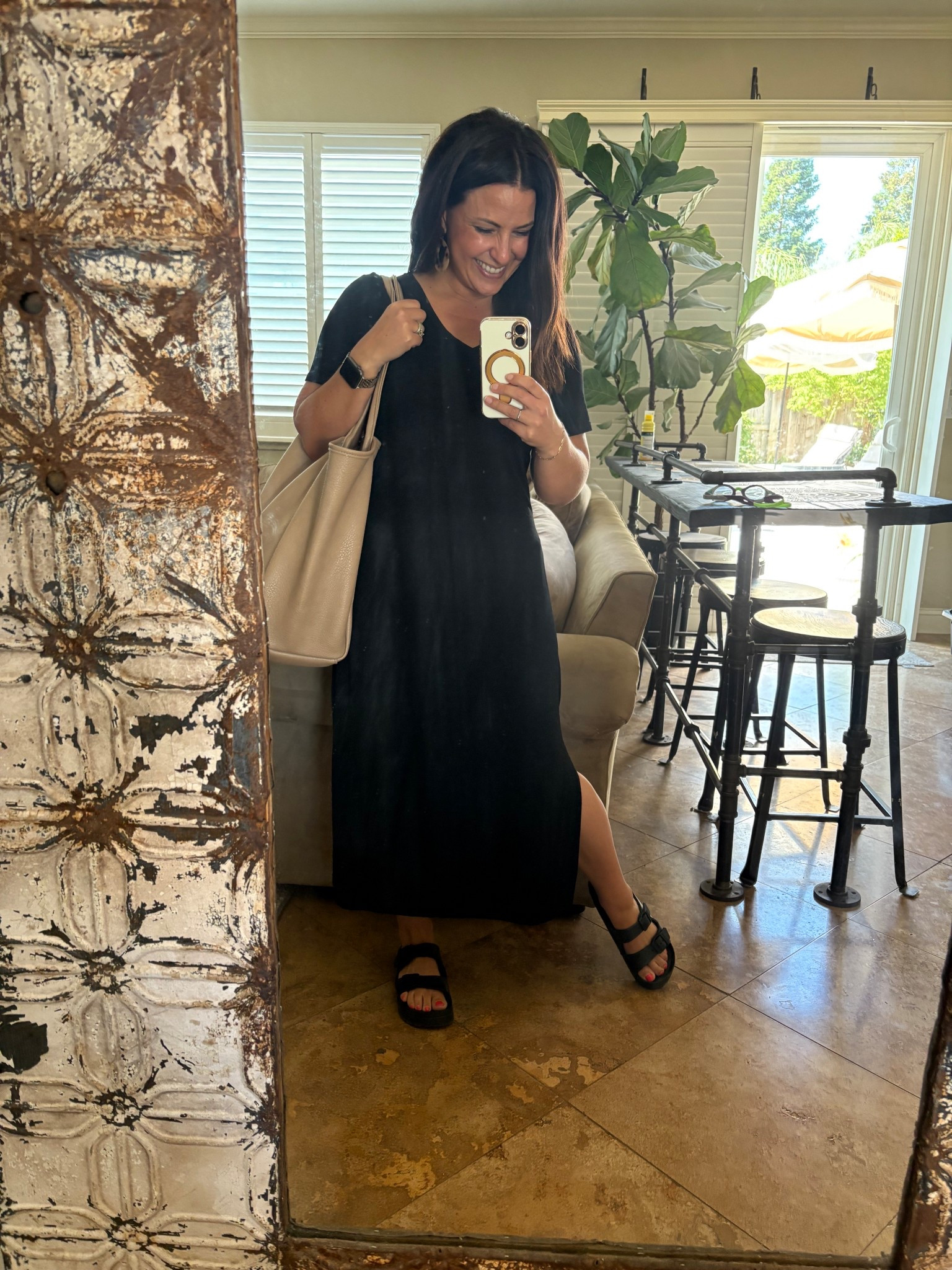 I’m feeling teacher tired and this comfy, easy dress was the perfect outfit for this 90°+ day. 
I’m wearing a small in my dress and my regular size in these comfy platform sandals.


#LTKOver40 #LTKPetite #LTKFindsUnder50