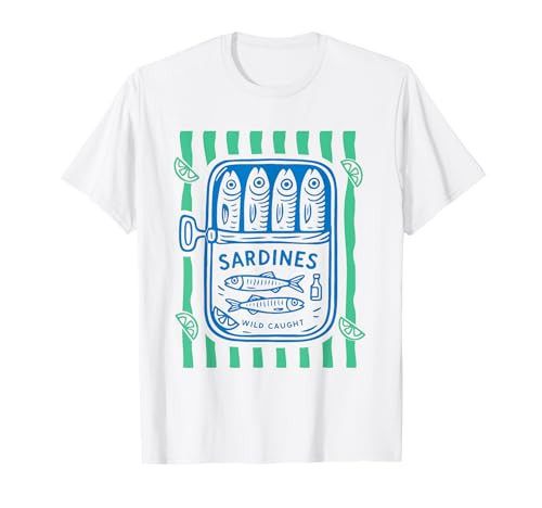 Les sardines fisherman aesthetic coastal sardine Tinned Fish T-Shirt | Amazon (US)